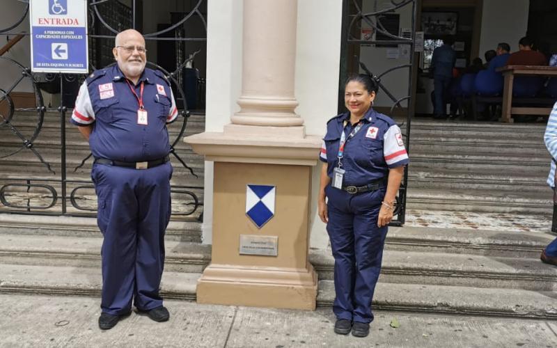 Develación de los Escudos Azules de Protección al Patrimonio Cultural