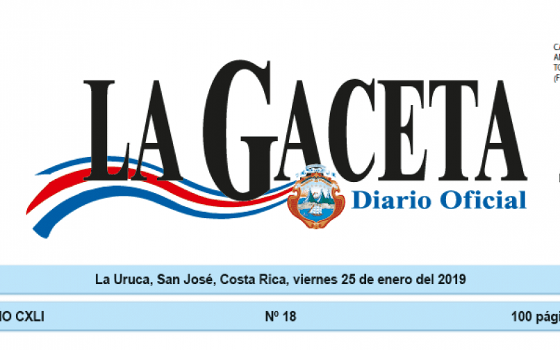 El pasado 25 de enero de 2019 en el Diario Oficial La Gaceta se publicó  la reforma al Decreto Ejecutivo 39472-S “Reglamento general para autorizaciones y permisos sanitarios de funcionamiento otorgados por el Ministerio de Salud, la cual elimina la resolución municipal de ubicación como requisito para el permiso sanitario de funcionamiento.   Esta reforma modifica el artículo 9, inciso 1) y exige para el permiso sanitario de funcionamiento el Certificado de uso de suelo emitido por la Municipalidad, a exce