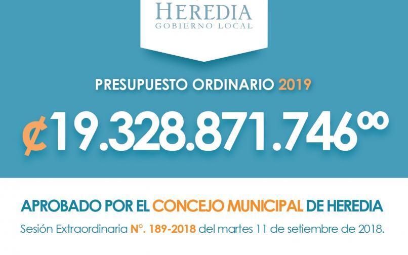 Concejo Municipal aprueba Presupuesto Ordinario 2019