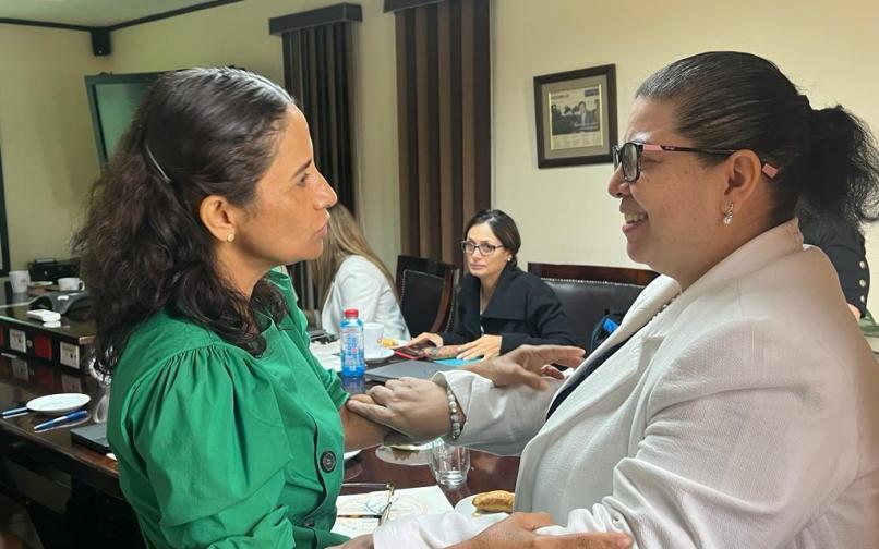 Gobierno local recibe a presidenta del Instituto Mixto de Ayuda Social