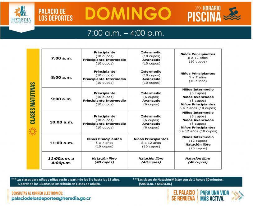 HORARIO DOMINGO