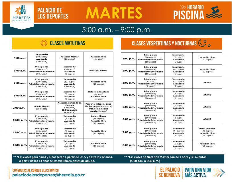 HORARIO MARTES